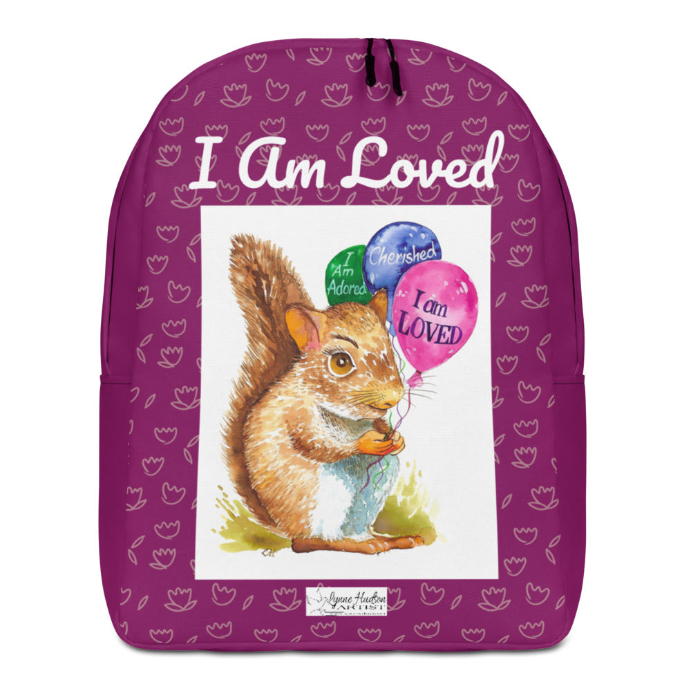 I Am Loved Squirrel Minimalist Backpack