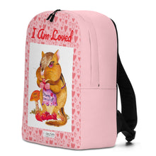 Load image into Gallery viewer, I Am Loved Chipmunk Minimalist Backpack
