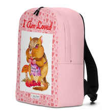 Load image into Gallery viewer, I Am Loved Chipmunk Minimalist Backpack