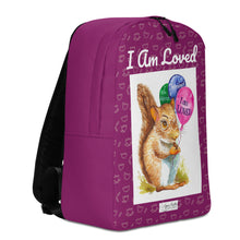 Load image into Gallery viewer, I Am Loved Squirrel Minimalist Backpack