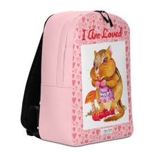 Load image into Gallery viewer, I Am Loved Chipmunk Minimalist Backpack