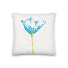Load image into Gallery viewer, Blue Poppy Premium Pillow