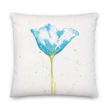 Load image into Gallery viewer, Blue Poppy Premium Pillow