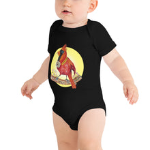Load image into Gallery viewer, Carl the Cardinal Halo Baby short sleeve one piece