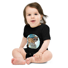 Load image into Gallery viewer, Roger the Racoon Halo Baby short sleeve one piece