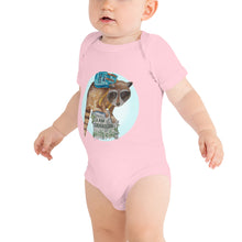 Load image into Gallery viewer, Roger the Racoon Halo Baby short sleeve one piece