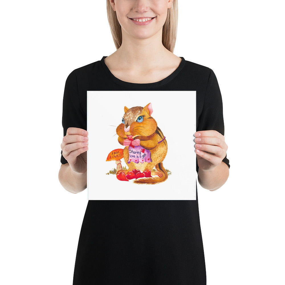 Carrie the Chipmunk Art Print