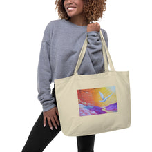 Load image into Gallery viewer, Freedom to Fly Large organic tote bag