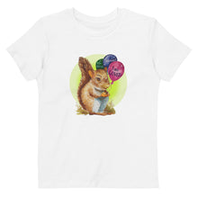 Load image into Gallery viewer, Samuel the Squirrel Halo Organic cotton kids t-shirt