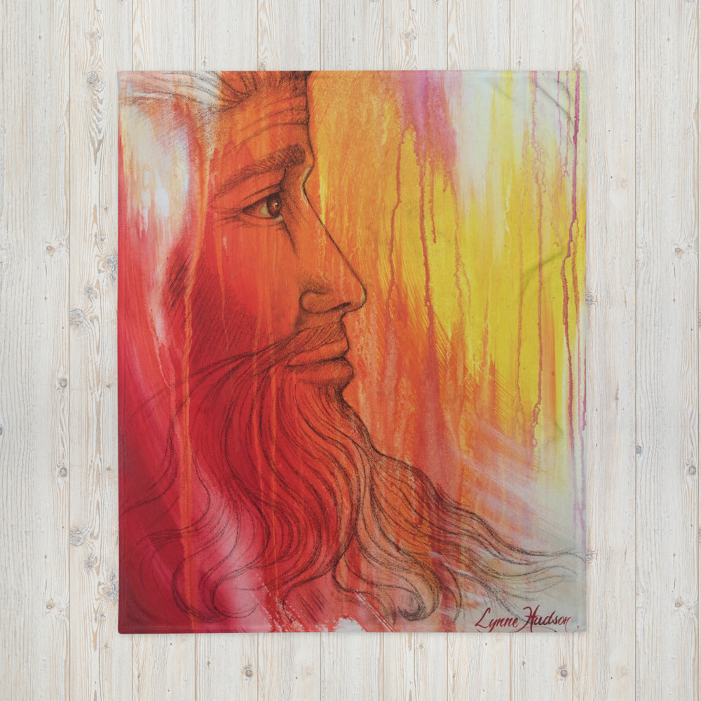 Beauty for Ashes Prophetic Art Throw Blanket
