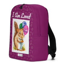 Load image into Gallery viewer, I Am Loved Squirrel Minimalist Backpack
