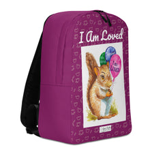 Load image into Gallery viewer, I Am Loved Squirrel Minimalist Backpack
