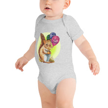 Load image into Gallery viewer, Samuel the Squirrel Halo Baby short sleeve one piece
