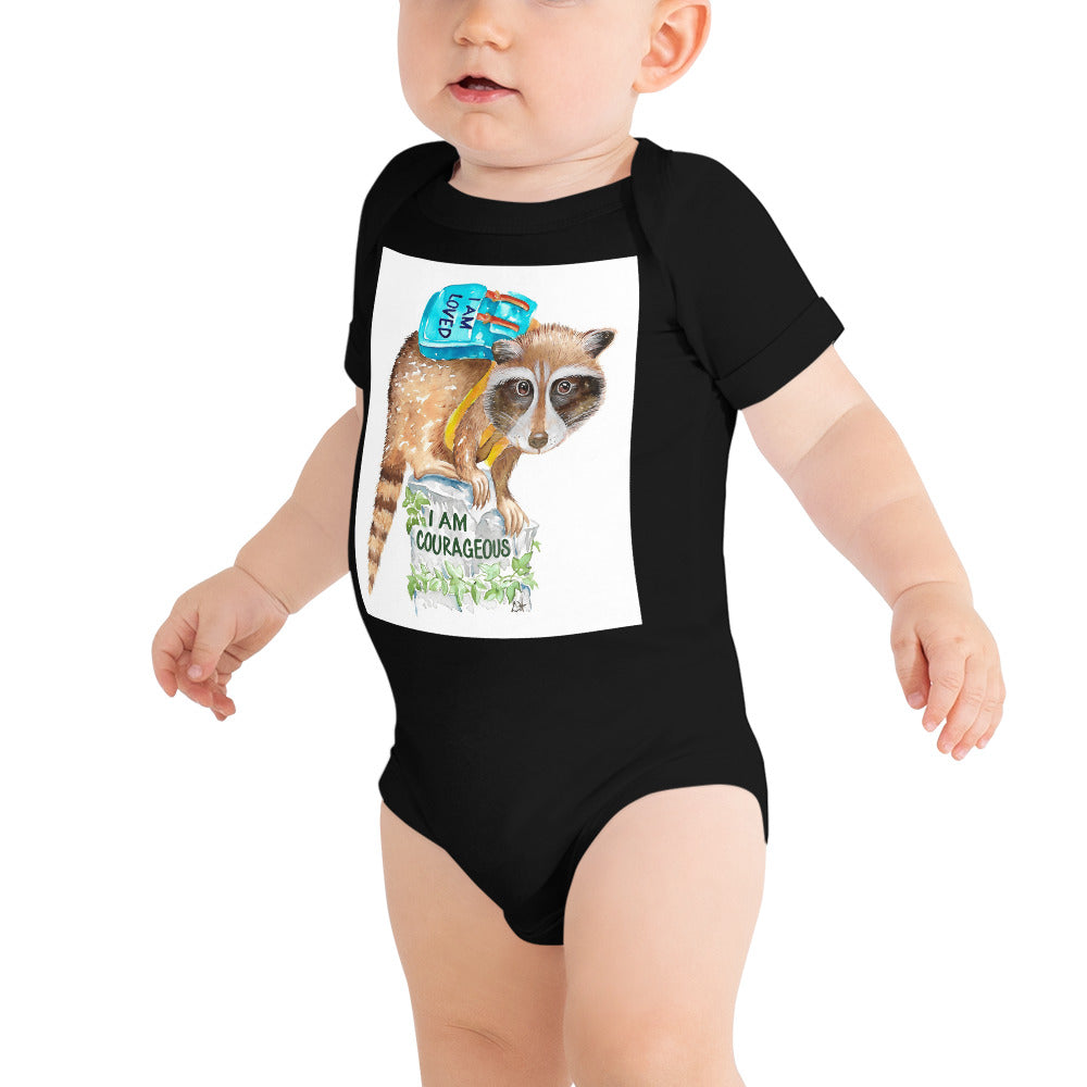 Roger the Racoon Baby short sleeve one piece
