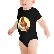 Load image into Gallery viewer, Carl the Cardinal Halo Baby short sleeve one piece
