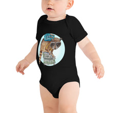 Load image into Gallery viewer, Roger the Racoon Halo Baby short sleeve one piece
