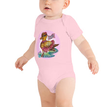 Load image into Gallery viewer, Deborah the Duck Halo Baby short sleeve one piece
