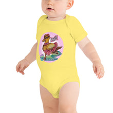 Load image into Gallery viewer, Deborah the Duck Halo Baby short sleeve one piece
