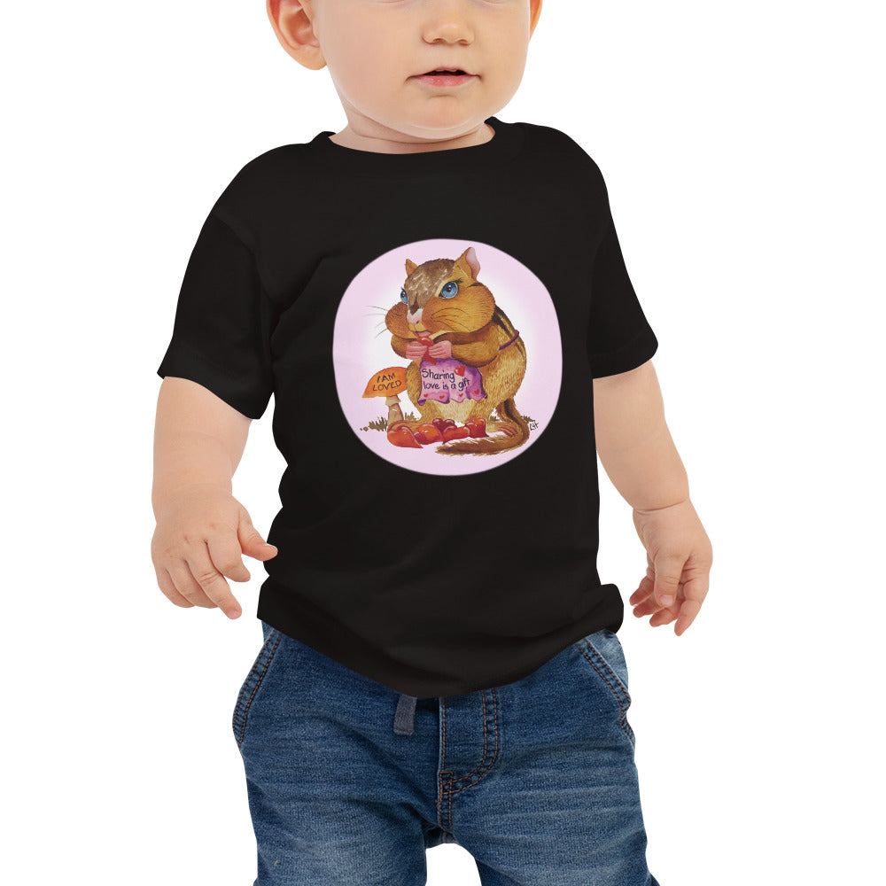 Carrie the Chipmunk Halo Baby Jersey Short Sleeve Tee