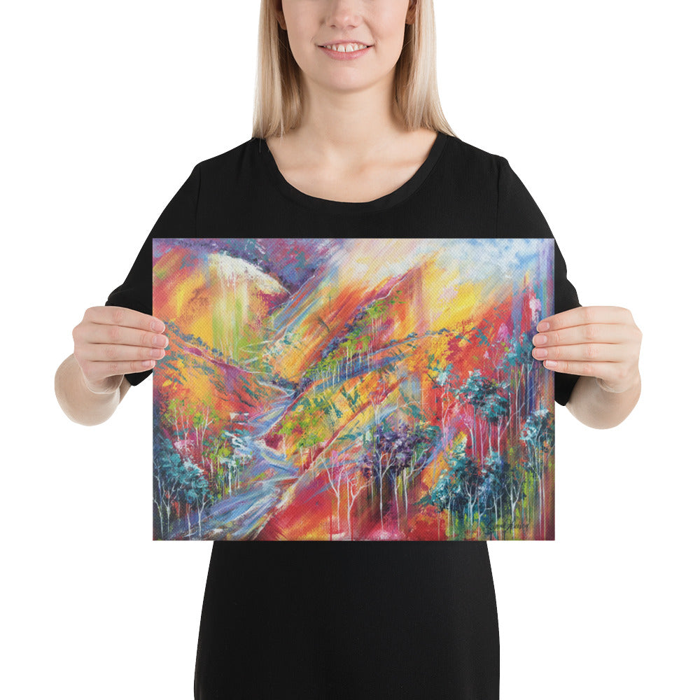 Rivers of Flowing Life Prophetic Art Canvas