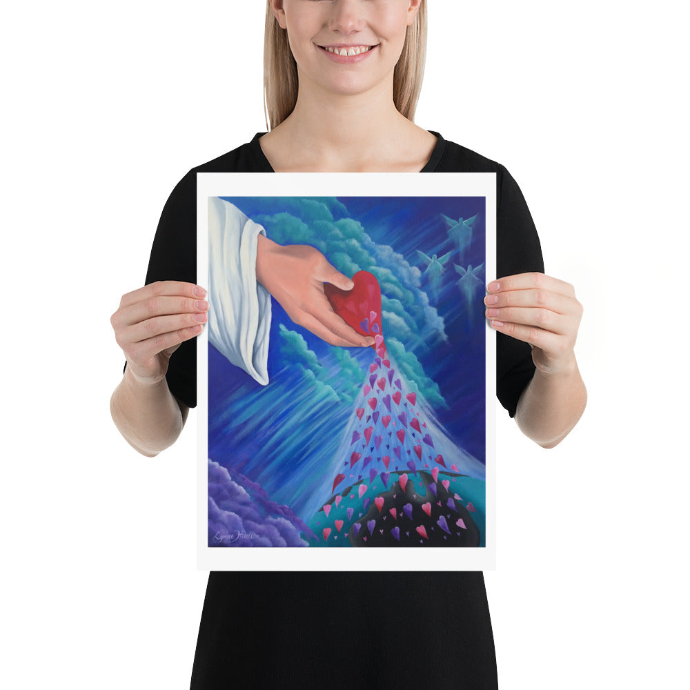 Love Pours Down Prophetic Art print