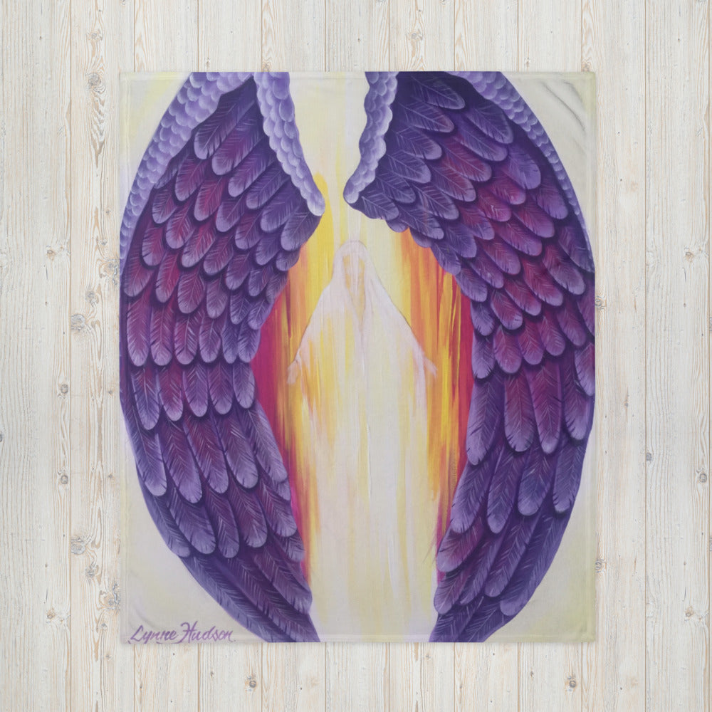 Psalm 91 Prophetic Art Throw Blanket